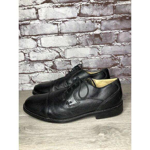 Studio Belverde Duke Black Leather Cap Toe Oxfords Dress Shoes Men’s Sz 11D/44EU - Picture 1 of 16